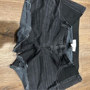 Maternity black denim shorts from Target